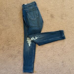 Hollister Dark Blue Distressed Skinny Jeans